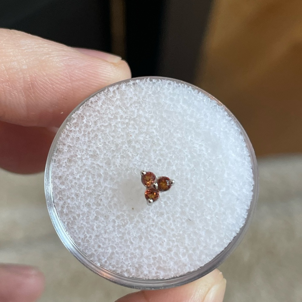 BVLA 14K White Gold Anastasia Topaz Threadless End (Press Fit)